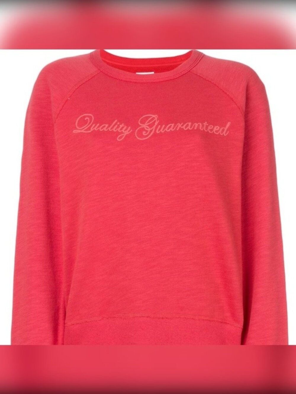Rag & Bone Quality Guaranteed Washed Red Crewneck Sweatshirt 100% Cotton M